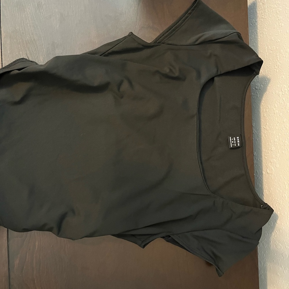 H&M Green Fitted Sleeveless Bodysuit